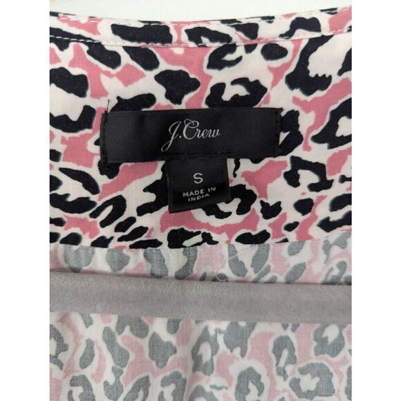 J. Crew Leopard Print Midi Wrap Dress women's size small pink black - Picture 3 of 7